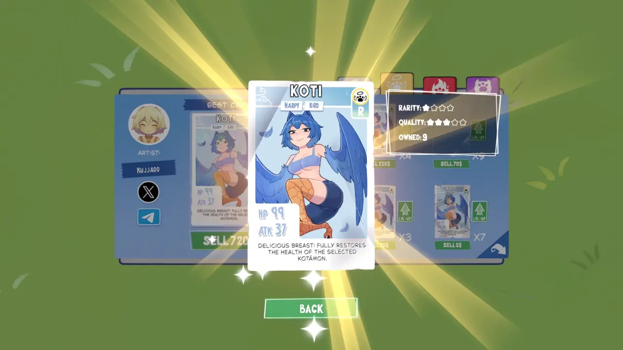 KOTAMON Game Koti card guide screenshot 3