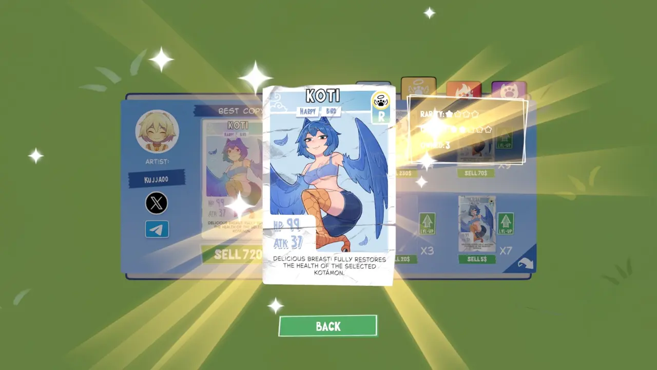 KOTAMON Game Koti card guide screenshot 4