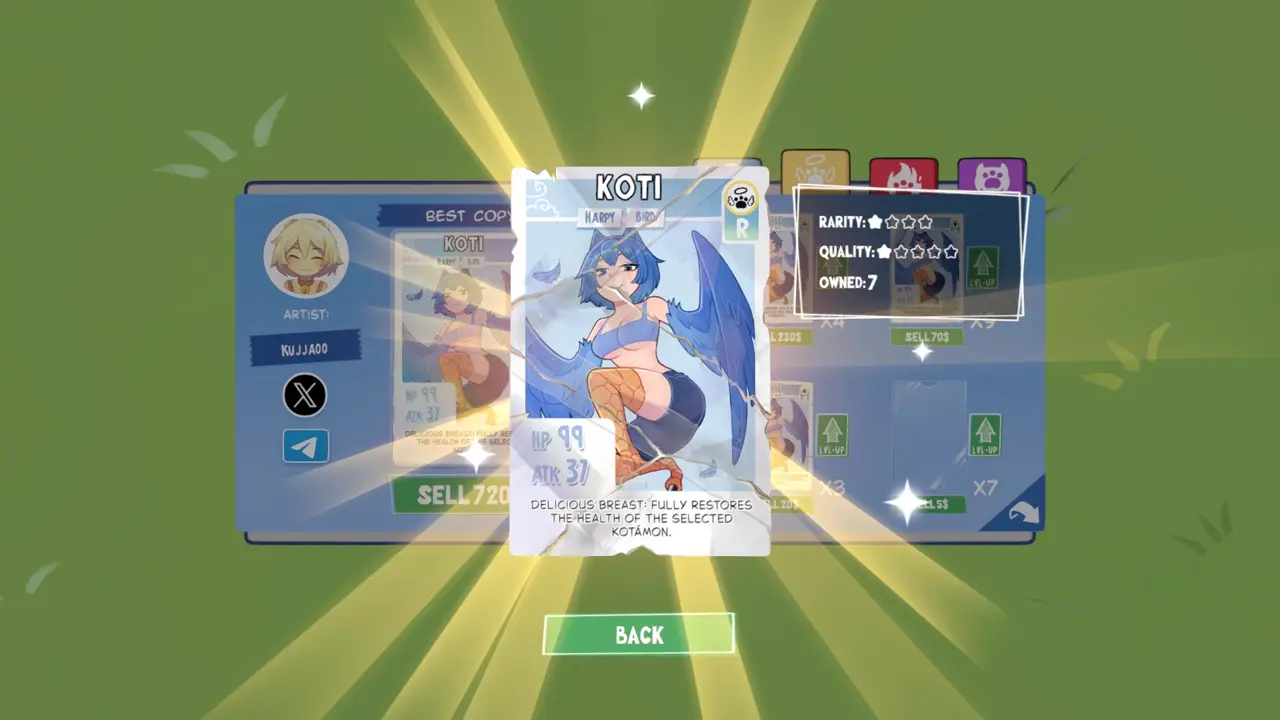 KOTAMON Game Koti card guide screenshot 5