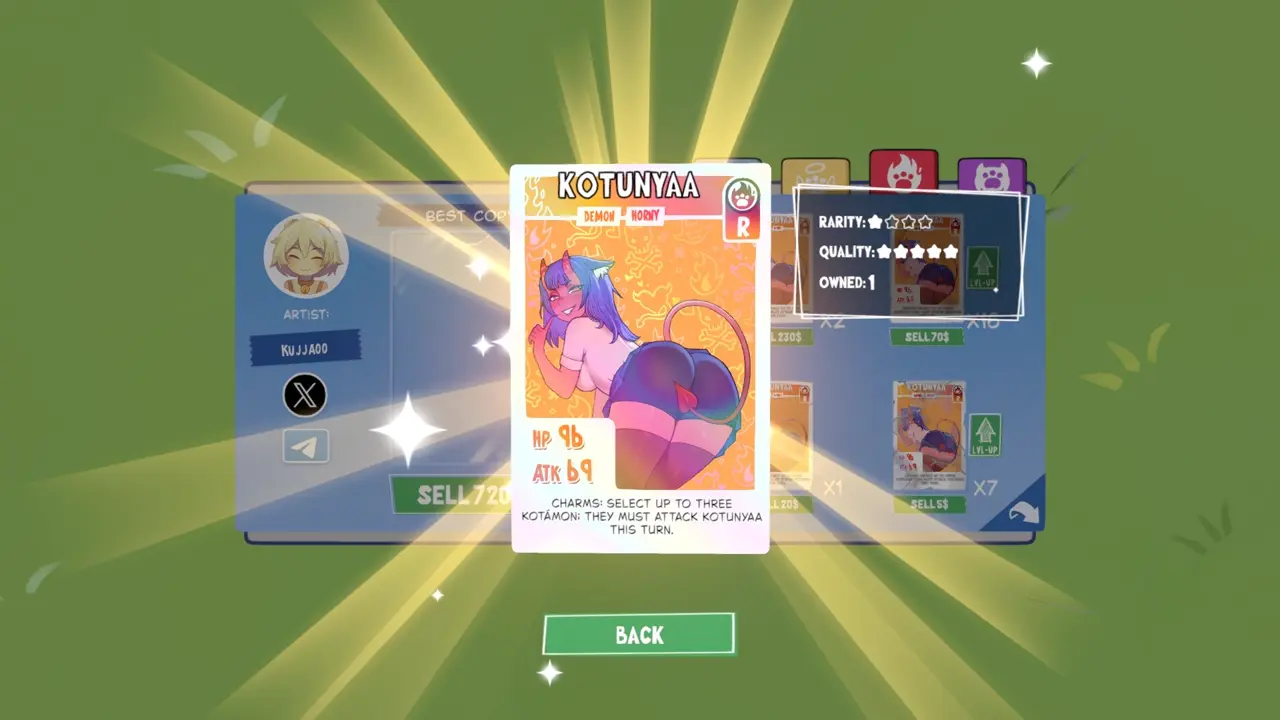 KOTAMON Game Kotunyaa card guide screenshot 1