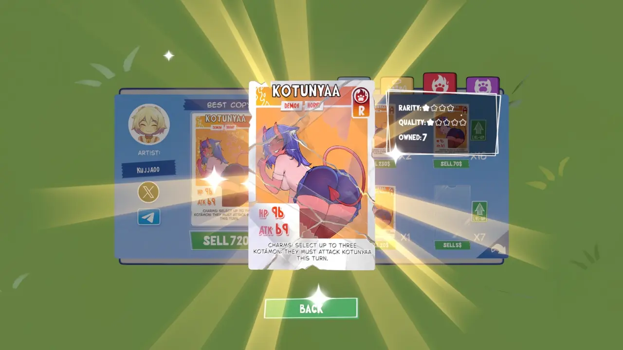 KOTAMON Game Kotunyaa card guide screenshot 5