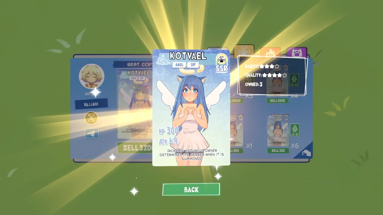 KOTAMON Game Kotvael card guide screenshot 2