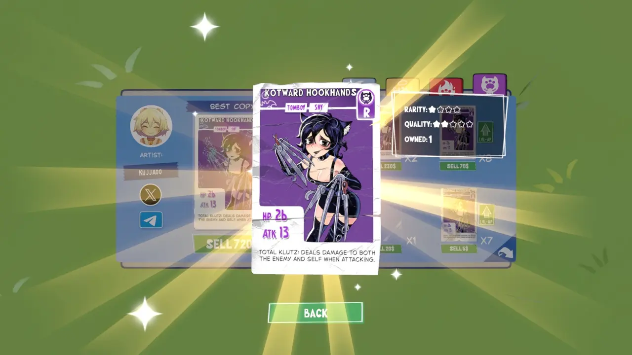 KOTAMON Game Kotward Hookhands card guide screenshot 4