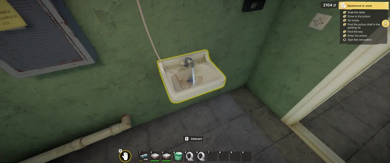 Wall sink and tap used before finding the Gypsy tarot cards