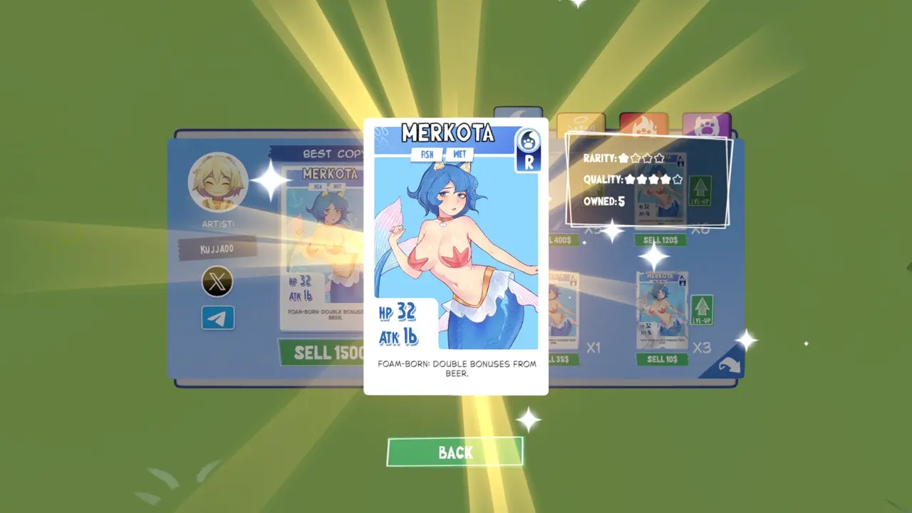 KOTAMON Game Merkota card guide screenshot 2