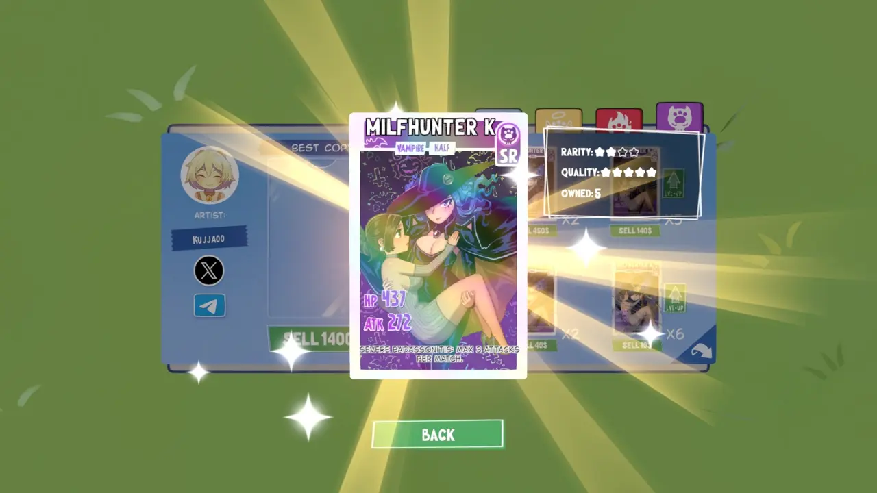 KOTAMON Game MILFHunter K card guide screenshot 1