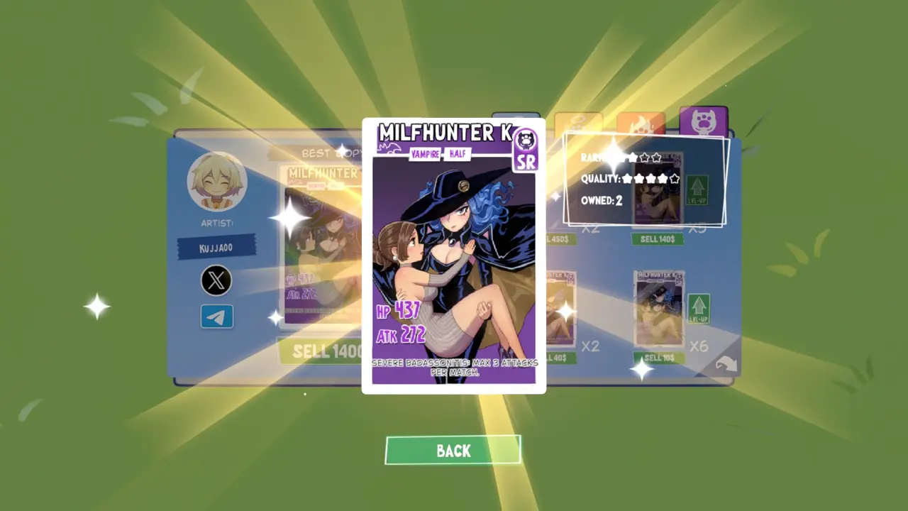 KOTAMON Game MILFHunter K card guide screenshot 2