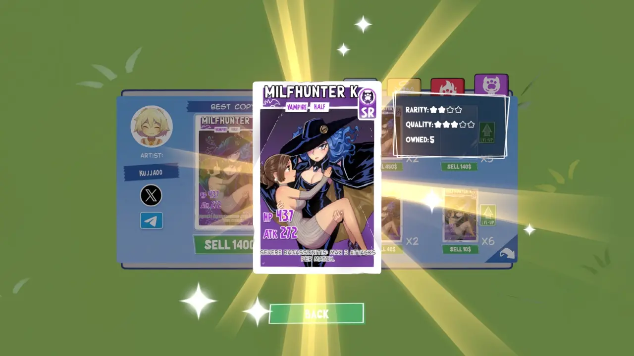 KOTAMON Game MILFHunter K card guide screenshot 3