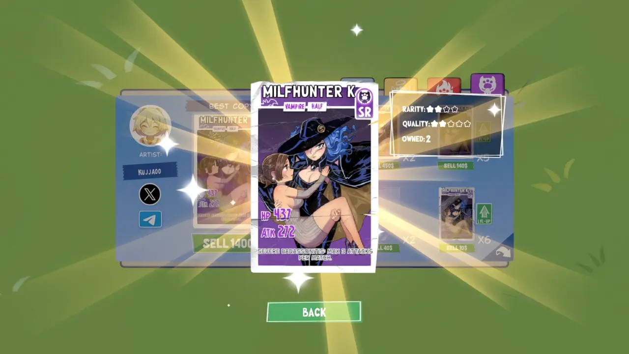 KOTAMON Game MILFHunter K card guide screenshot 4