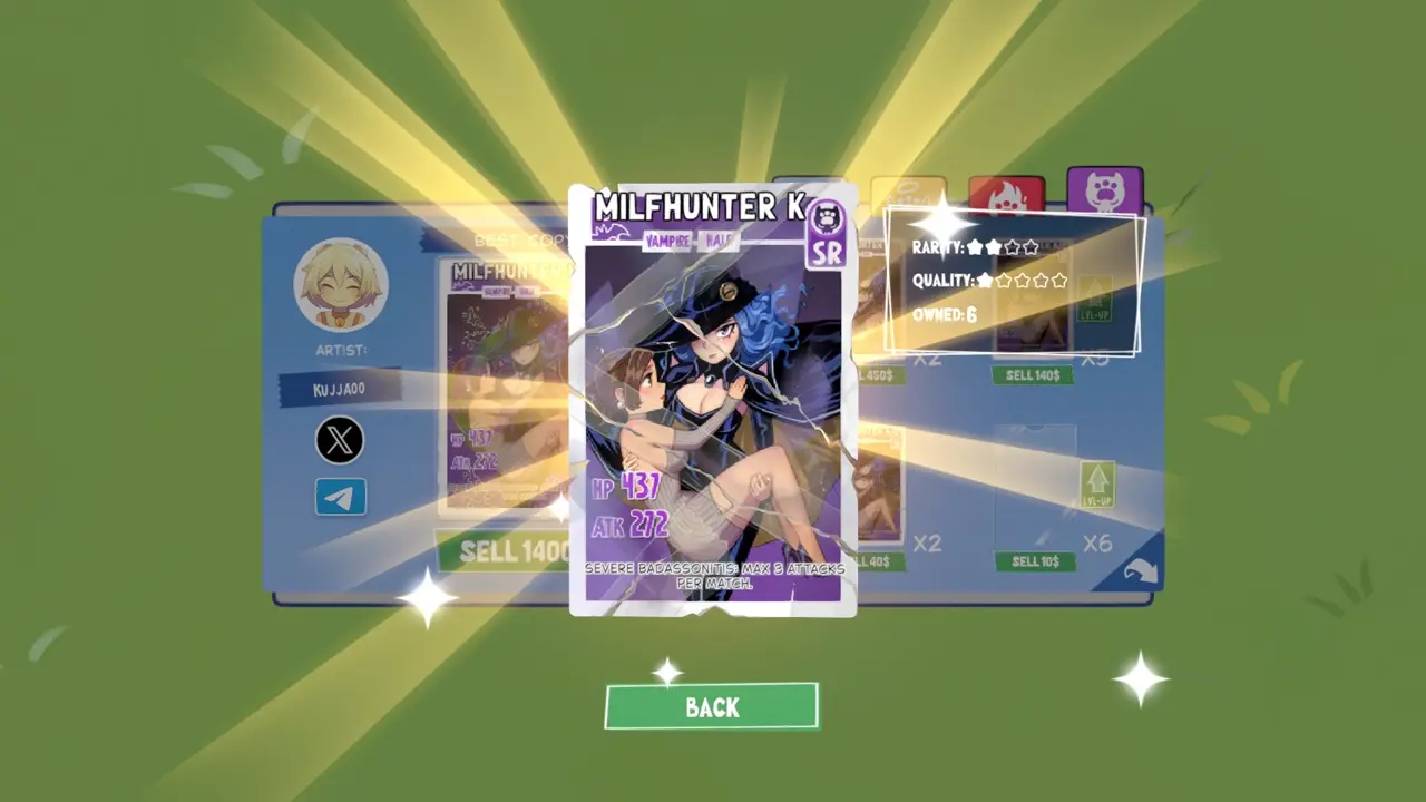 KOTAMON Game MILFHunter K card guide screenshot 5