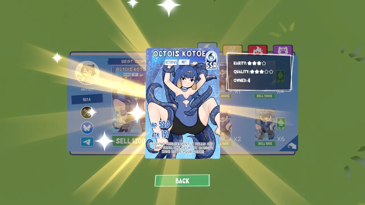 KOTAMON Game Octois Kotoe card guide screenshot 3