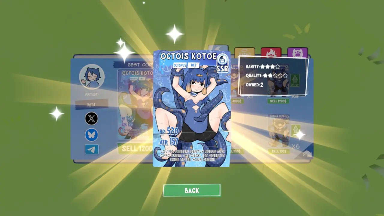 KOTAMON Game Octois Kotoe card guide screenshot 4