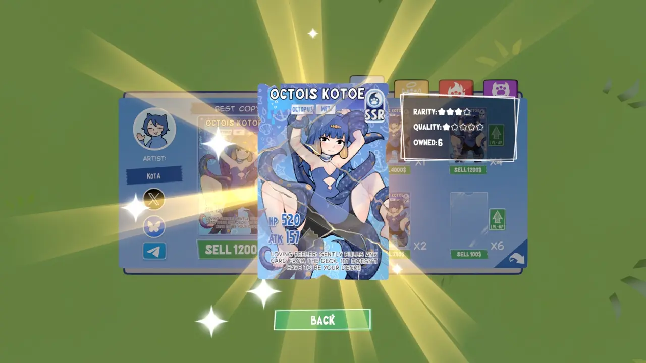 KOTAMON Game Octois Kotoe card guide screenshot 5