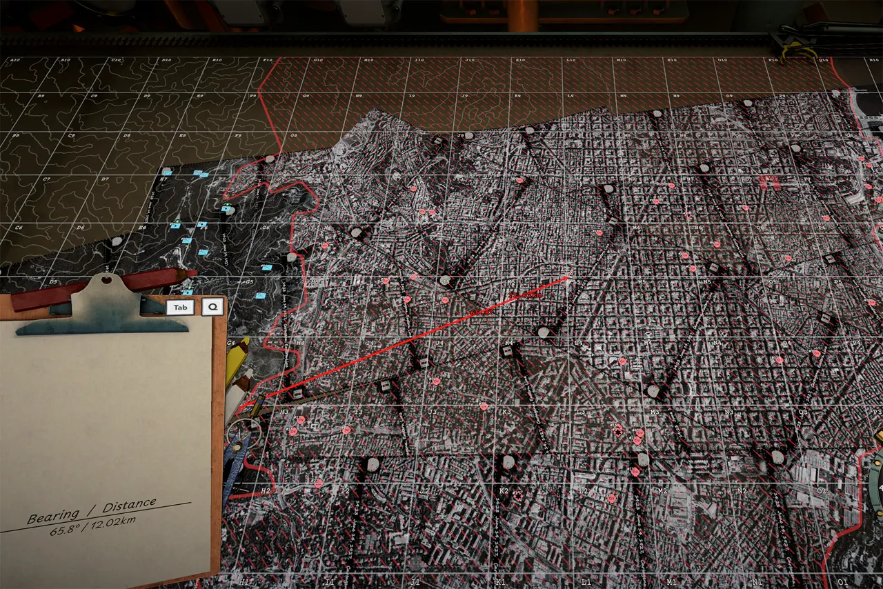 Iron Nest city center aiming map for all endings