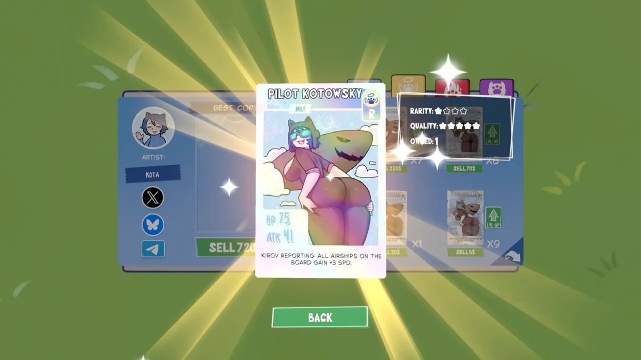 KOTAMON Game Pilot Kotowsky card guide screenshot 1