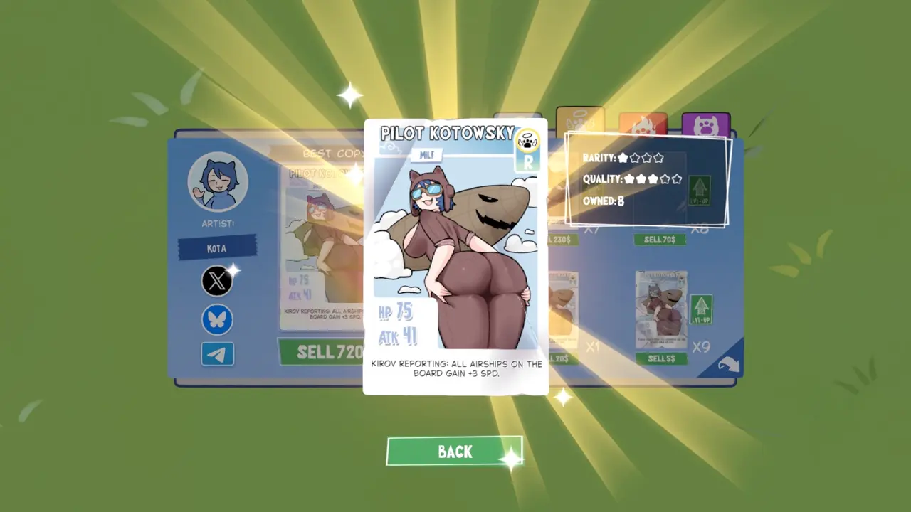 KOTAMON Game Pilot Kotowsky card guide screenshot 3