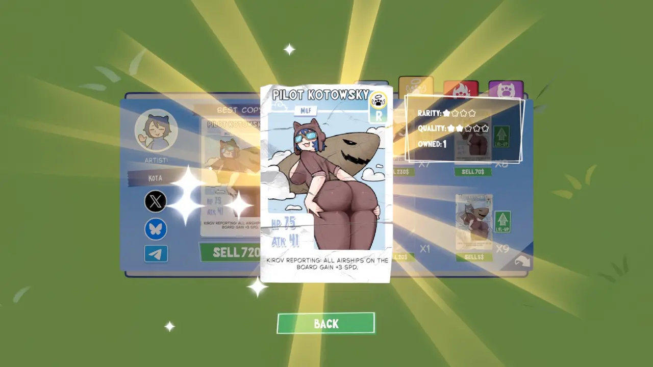 KOTAMON Game Pilot Kotowsky card guide screenshot 4