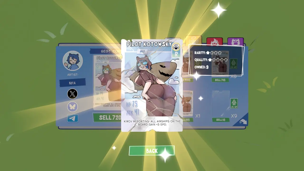 KOTAMON Game Pilot Kotowsky card guide screenshot 5