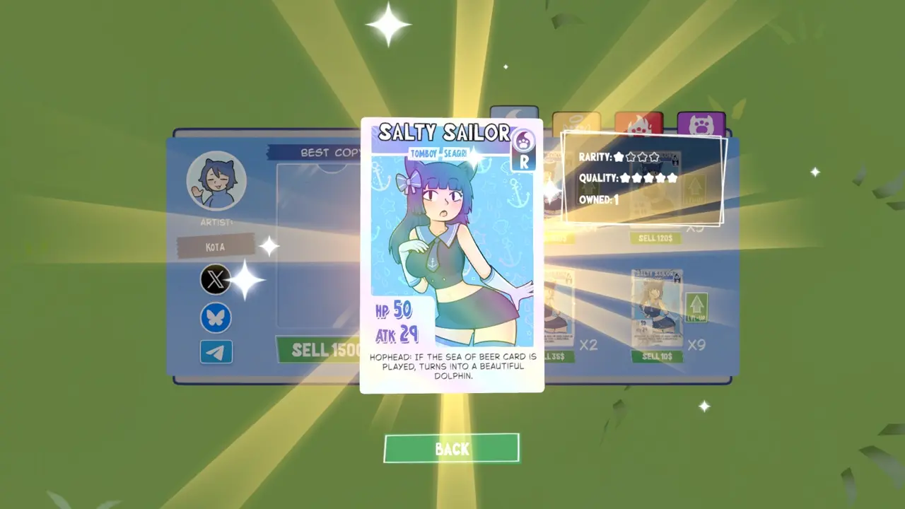 KOTAMON Game Salty Sailor card guide screenshot 1