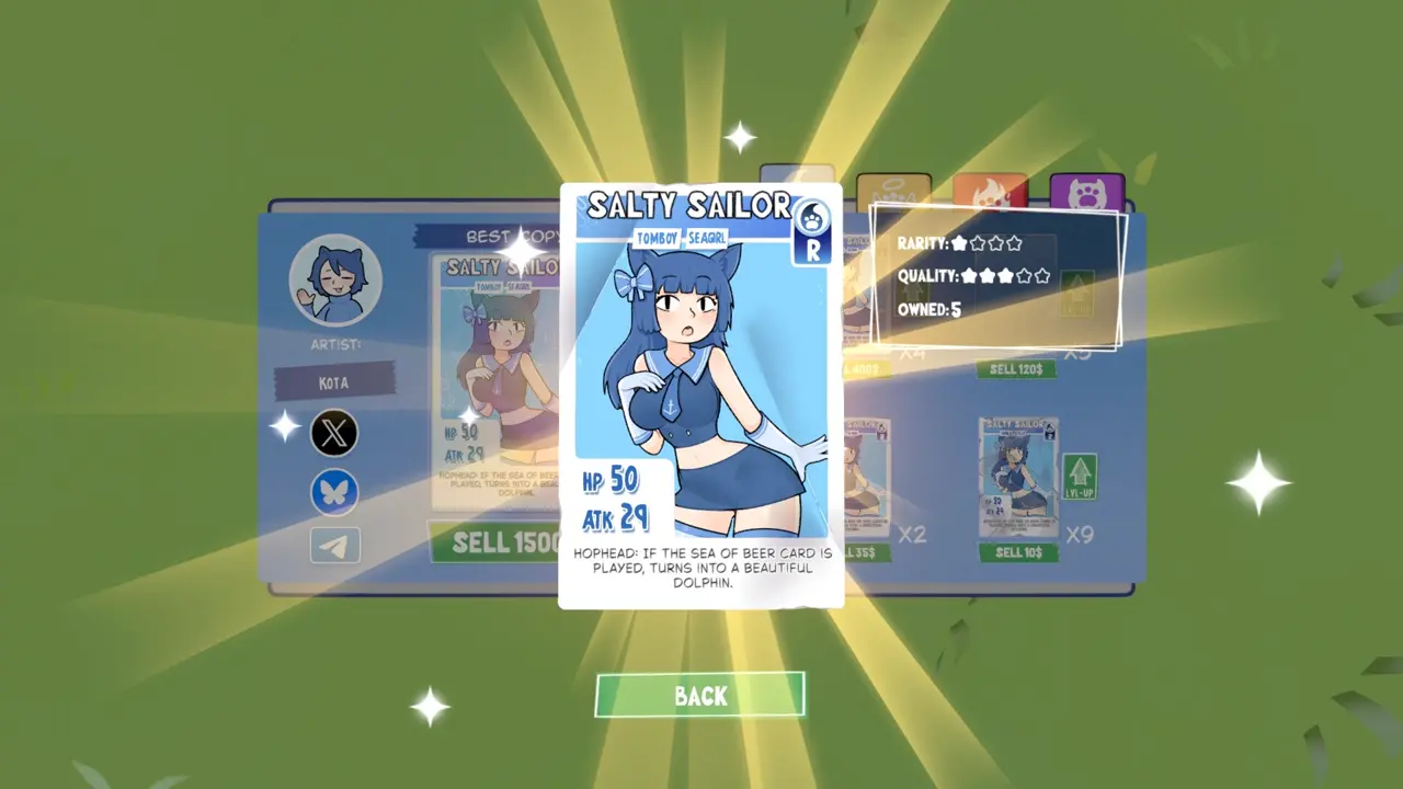 KOTAMON Game Salty Sailor card guide screenshot 3