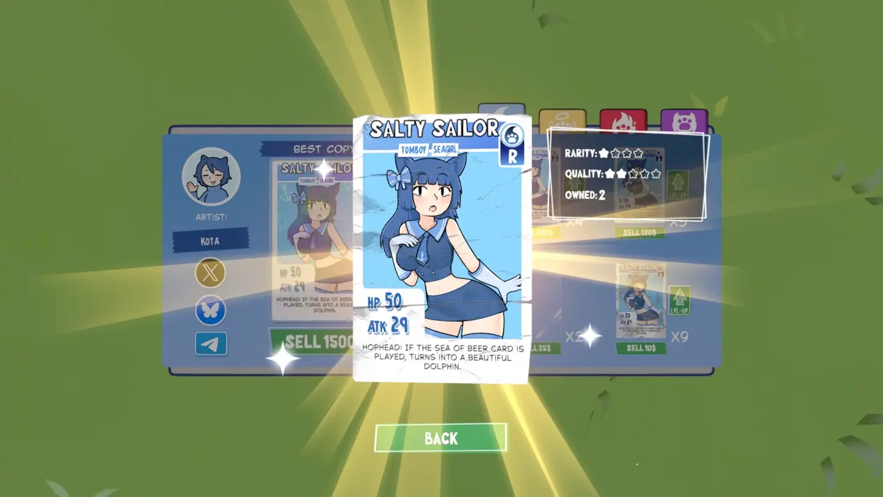 KOTAMON Game Salty Sailor card guide screenshot 4