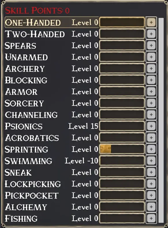 The Lantern of the Laughless Saint Skills menu