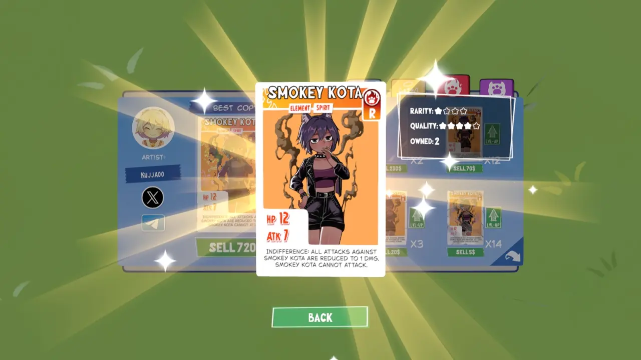 KOTAMON Game Smokey Kota card guide screenshot 2