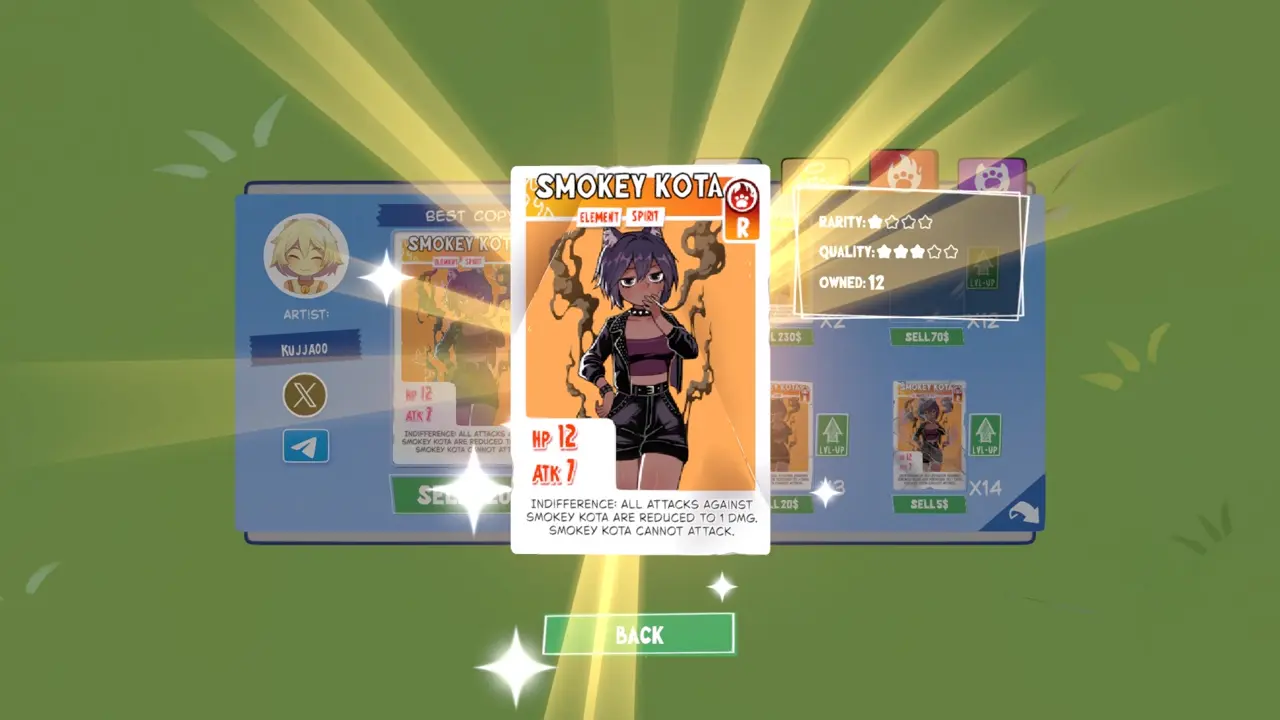 KOTAMON Game Smokey Kota card guide screenshot 3