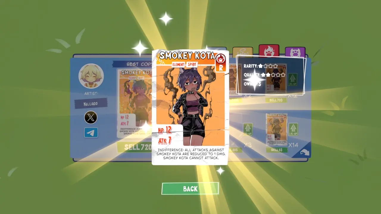KOTAMON Game Smokey Kota card guide screenshot 4