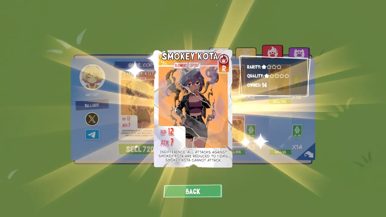 KOTAMON Game Smokey Kota card guide screenshot 5
