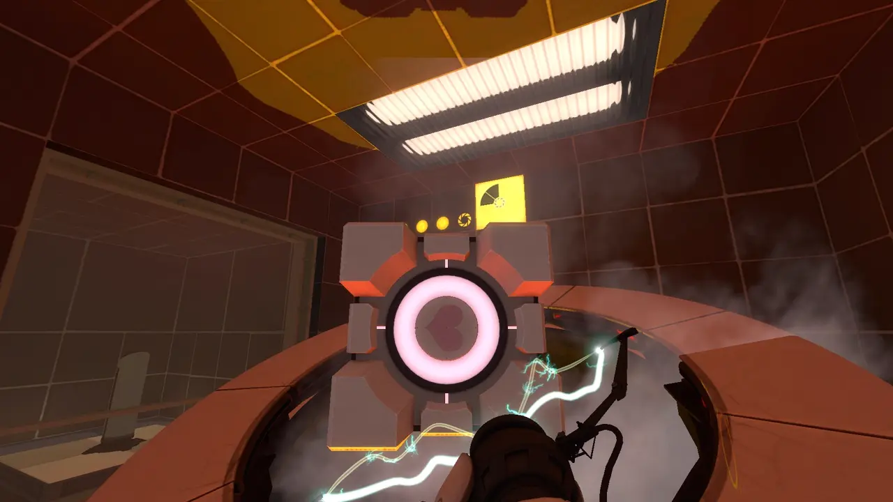 Companion Cube incinerator step for Fratricide achievement