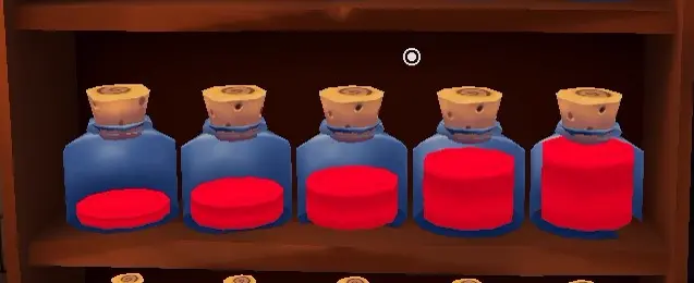 Liquid amount puzzle ordered from lowest to highest