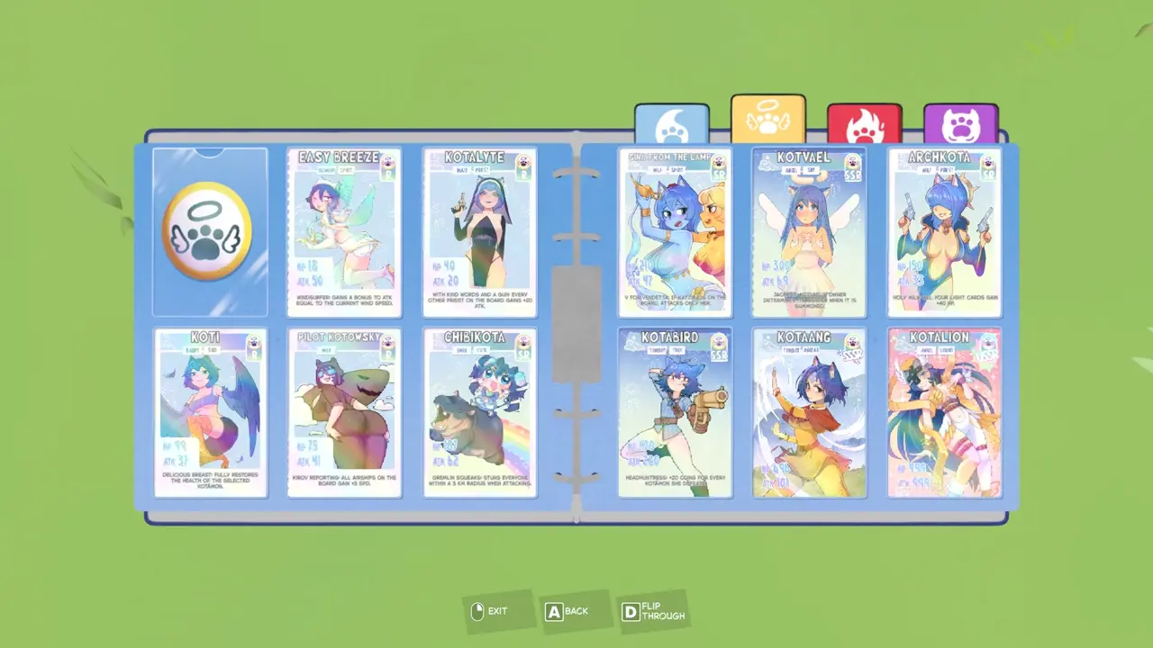 KOTAMON Game White Card guide