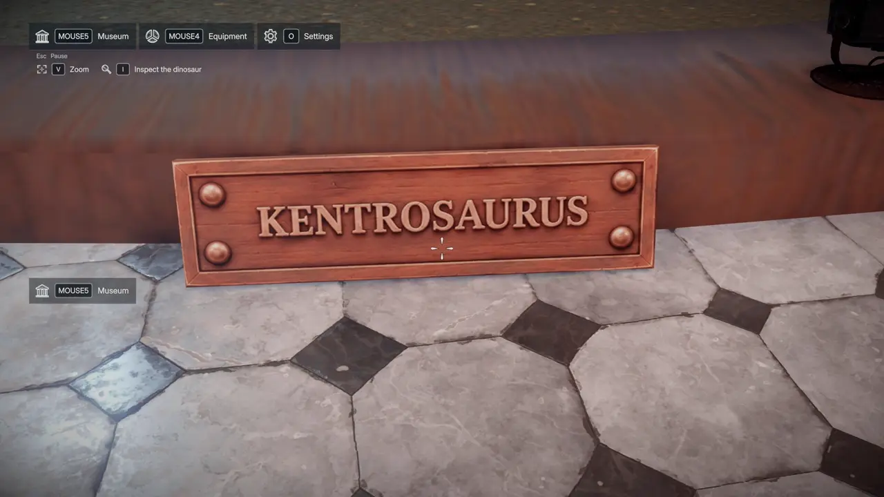 DinoBones museum map near the workshop