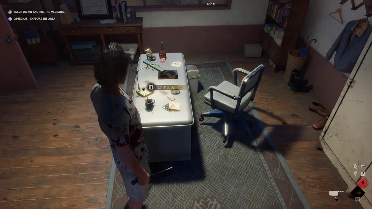 Loomis Log 8 tape location on the mechanic office desk