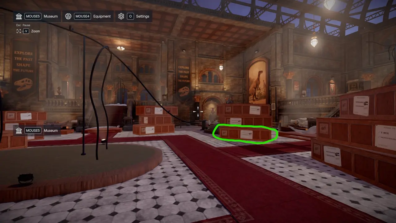 DinoBones Brachiosaurus head bone crate location