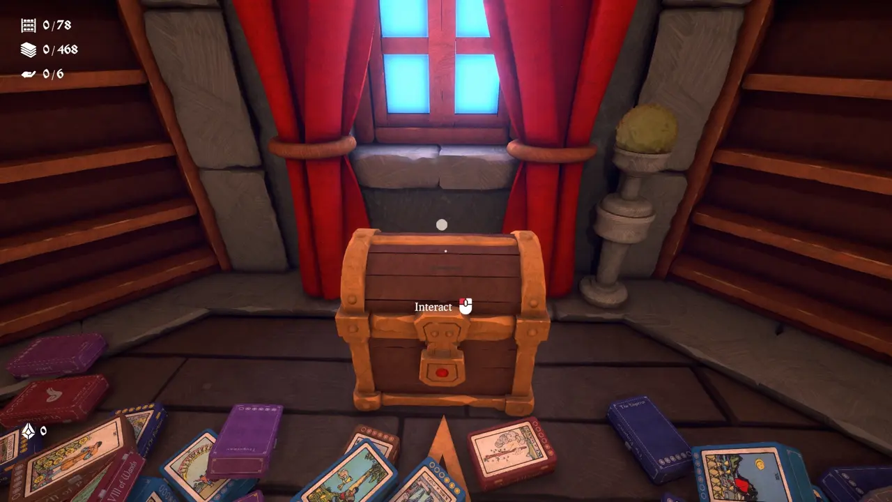 Wand and Order Cobweb Ability chest location in Level 1 Cards