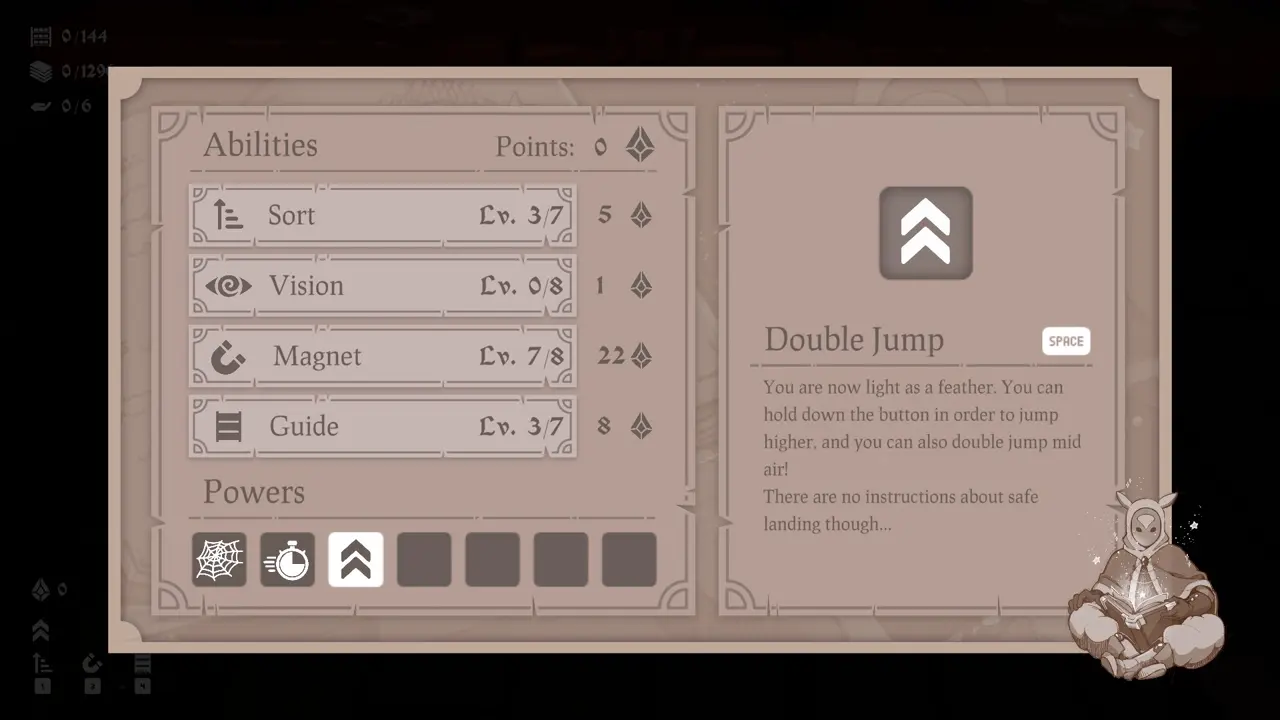 Wand and Order Double Jump ability unlocked