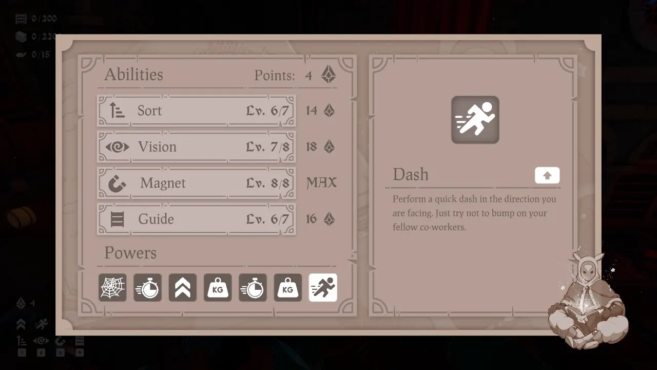 Wand and Order Dash ability unlocked