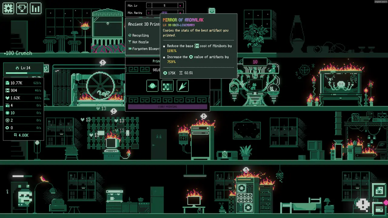 It's Fine Simon minigame lightbulbs beside the Botfarm