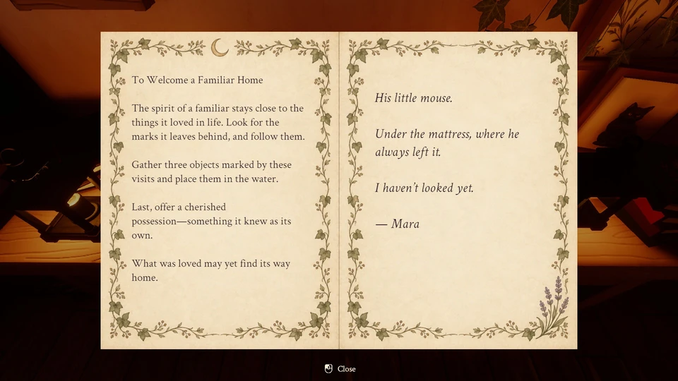 Spell book recipe for bringing Jinx back in Tidy Up the Halloween Shop
