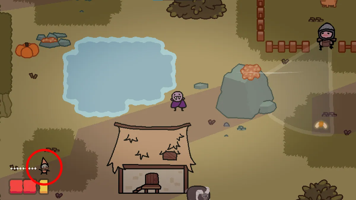 Vampy's Big Day Level 1 gnome location in the village near the first guard