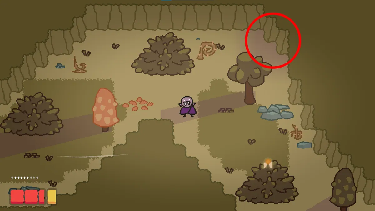 Vampy's Big Day Level 2 second gnome hidden passage marked by a shadow on the wall