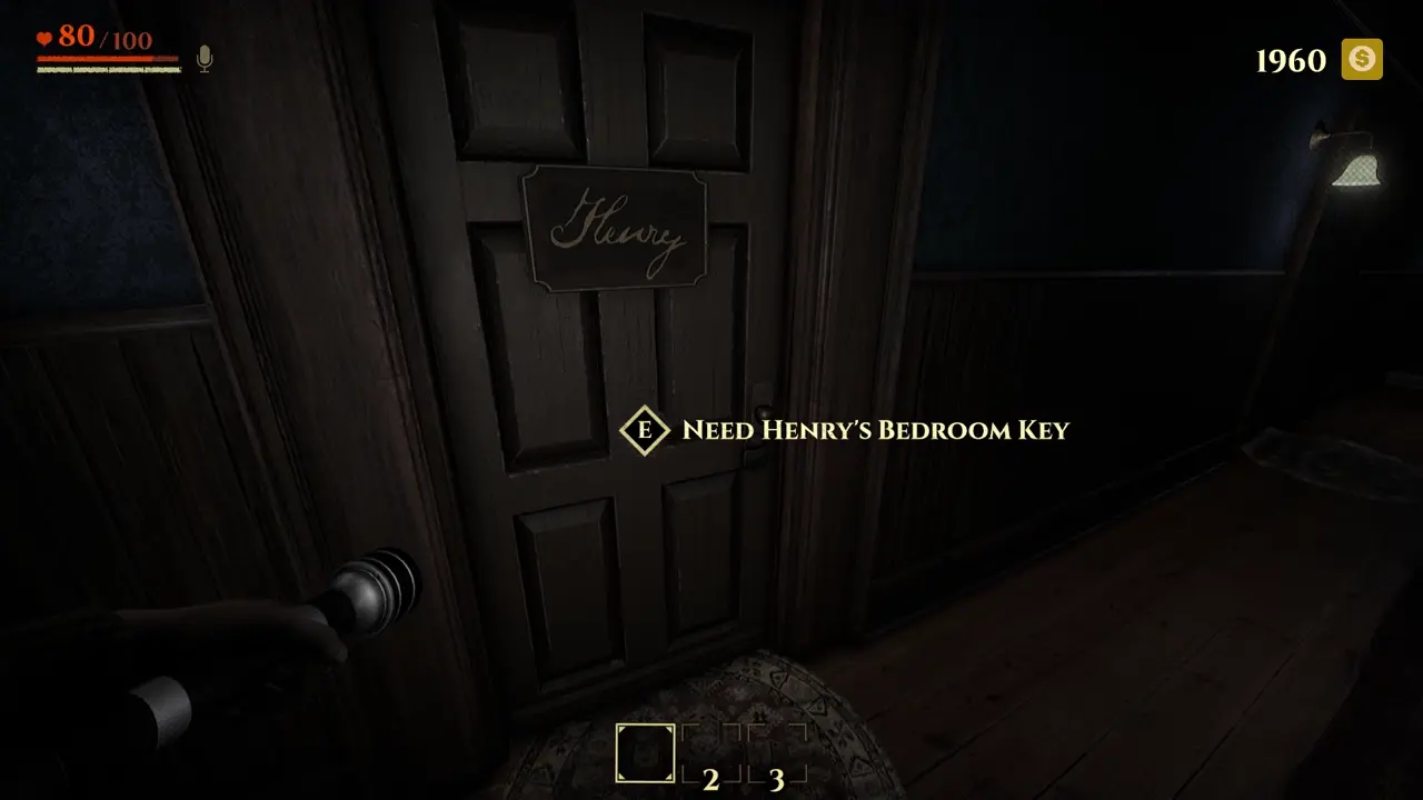 Using the Corridor Key for Henry's Bedroom in Invokyr